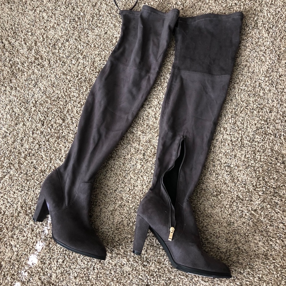 Catherine Malandrino grey over the knee boots